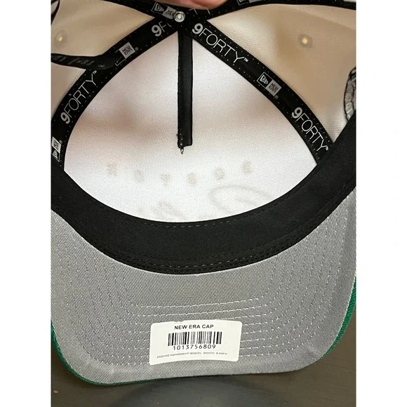 New Era Boston Celtics exclusive NBA‎ White Green 9FORTY Adjustable Hat Cap